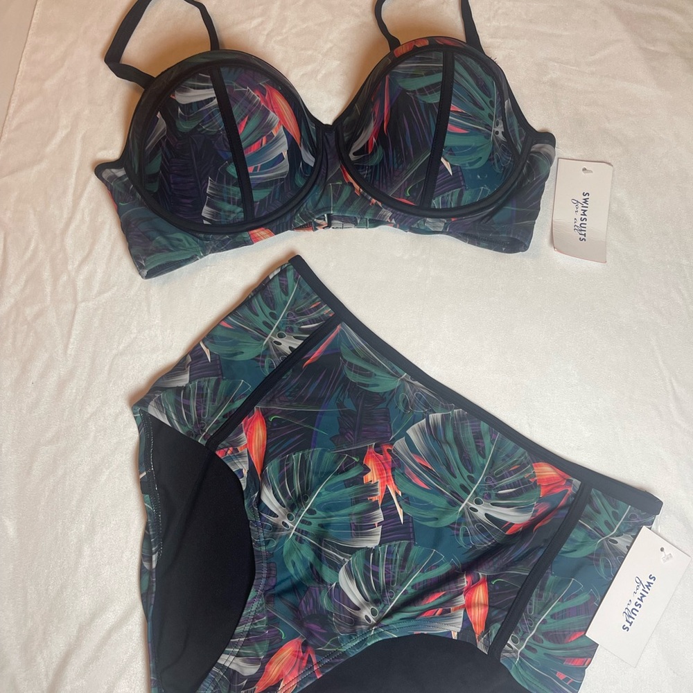 Swimsuits  Women’s For All Multicolor Tropical Print Bikini Bottom